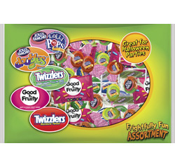 Frightfully Fun™ Snack Size Assortment (Twizzlers® Rainbow Twists, Twizzlers® Pull-N-Peel® Green Apple Candy, Jolly Rancher® Lollipops, Jolly Rancher® Doubles Candy and Good & Fruity® Candy)